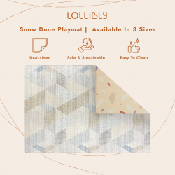 Lollibly Snow Dune Playmat 3 Sizes Available, Dual-Sided & Modern Play Mat