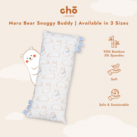 Cho Maru Bear Snuggy Buddy Baby Pillow Soft Huggable Bamboo Pillow