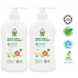 Chomel Breast Pump & Bottle Cleanser 500ml (Twin Pack)