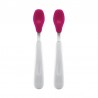 OXO TOT Feeding Spoon Set With Soft Silicone (Twin Pack) - Pink