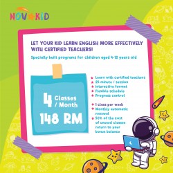 Novakid 4 Standard Online English Classes (4-12 years old)