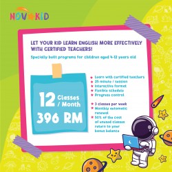 Novakid 12 Standard Online English Classes (4-12 years old)