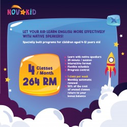 Novakid 4 Premium Online English Classes (4-12 years old)