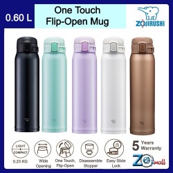Zojirushi 600ml S/S One Touch-Open Mug (SM-SR-60E)