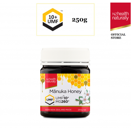 NZ Health Naturally UMF 10+ 250g Manuka Honey (BEST BEFORE 31.01.2029) [HALAL]