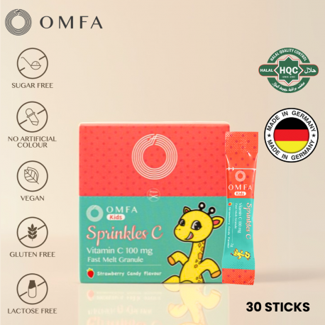OMFA Kids Sprinkles C Vitamin C 100mg Fast Melt Granule
