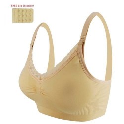 Lunavie Beige Seamless Nursing Bra (Size M)