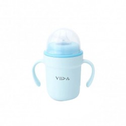 Viida Souffle Antibacterial Stainless Steel Spout Sippy Cup - Baby Blue