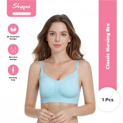 Classic Nursing Bra (Blue) - Comfort nursing bra, Daily wear, removeable cup, wireless