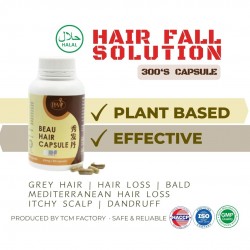 PFW Beau Hair Capsule 300's/ Prevent Hair Loss and White Hair/Grey hair/ Stimulate Hair Growth/ Darken Hair/Hair Building