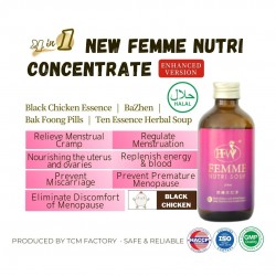 PFW New Femme Nutri Concentrate/Relieve Menstrual Pain/Warm Uterus/Bak Foong/BaZhen Black Chicken Essence/Suitable For Miscarria