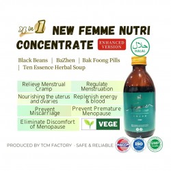 PFW New Femme Nutri Concentrate (Vege)/Relieve Menstrual Pain, Disorders/Warm Uterus/BakFoong,BaZhen,Black Beans Essence/For Men