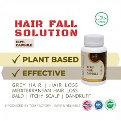 PFW Beau Hair Capsule '60/ Prevent Hair Loss and White Hair/ Stimulate Hair Growth/ Darken Hair/ Hair Building 