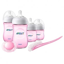 Philips Avent Newborn Starter Set - Natural 2.0 (PP, Pink) (Extra Soft Teat)
