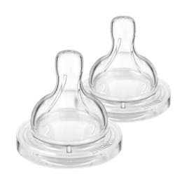 Philips Avent Classic Silicone Teats 1M+ 2H  2pcs/pack (Slow)