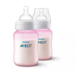 Philips Avent Anti-colic Bottle 9oz/260ml (Twin Pack) - Pink