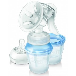Philips Avent Natural Manual Breast Pump with Milk Storage Cups