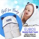 EUBOS BABY Bath Hooded Towel - Dark blue with white spots