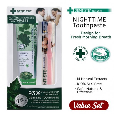 Dentiste Plus White Nighttime Toothpaste 100ml value Set