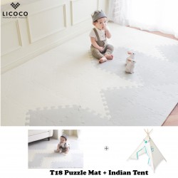 Ggumbi Licoco Smart Puzzle Playroom Mat + Indian Tent