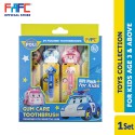 FAFC 4-in-1 Robocar Poli Figurine Kids Toothbrush Gift Set