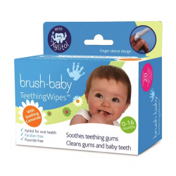Brush Baby Teething Wipes 20pcs (with Finger Sleeves)