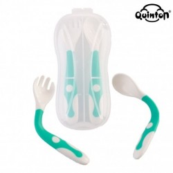 Quinton Curve Handle Spoon & Fork (Green)