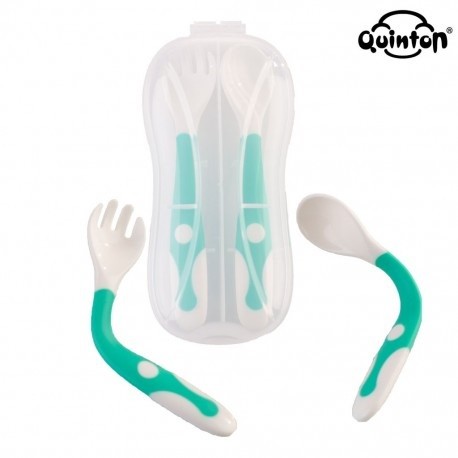 Quinton Curve Handle Spoon & Fork (Green)