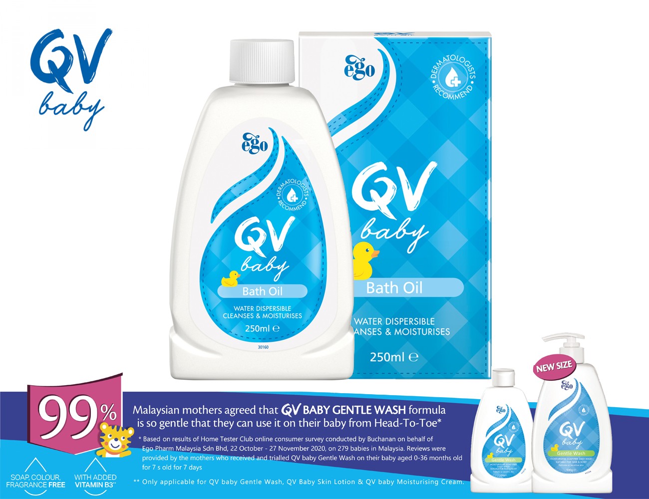 Qv baby deals bath oil