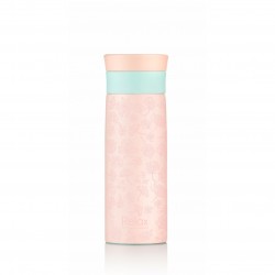 Relax Bottles "3D Transparent Flower" Doodling Art 400ml 18.8 S/S Thermal Flask (Light Pink)