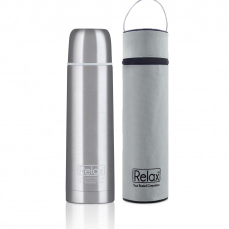 Relax Bottles 750ml 18.8 Stainless Steel Classic & Signature Thermal Flask With Free Pouch