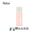 Relax Bottles "3D Transparent Flower" Doodling Art 400ml 18.8 S/S Thermal Flask (Light Pink)