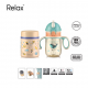 0.40L RELAX S/S Thermal Food Jar-Beige + 280ml RELAX PPSU Kids Straw Cup-Light Blue_231224