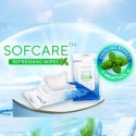 SOFCARE Refreshing Cooling Wet Wipes | Recommended For Exercise Camping Cycling