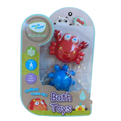 Simple Dimple Bath Toy (2pcs Set) - Assorted in 3 Designs