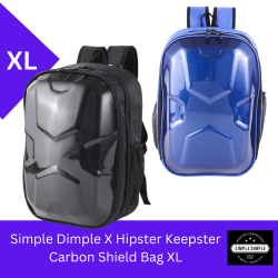 Simple Dimple Hipster Carbon Shield Diaper Bag Backpack XL Lightweight Anti Scratch Water Resistant Work Sport Travel