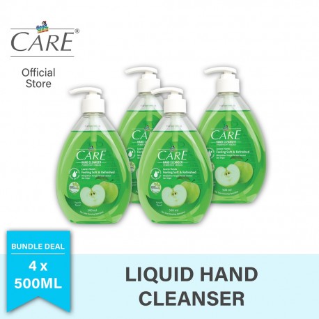 Goodmaid CARE Liquid Hand Cleanser 500ml - Apple (BUNDLE OF 4)