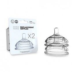 Comotomo Replacement Nipples - Fast Flow (2-Pack)