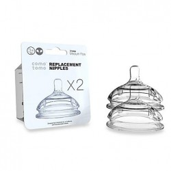 Comotomo Replacement Nipples - Medium Flow (2-Pack)