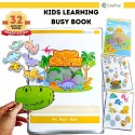 Montessori Kids Learning Busy Book | Dinosaur Interactive IQ Activity Quiet Books | Early Learning Toddler Age 2 - 8