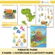 Montessori Kids Learning Busy Book | Dinosaur Interactive IQ Activity Quiet Books | Early Learning Toddler Age 2 - 8