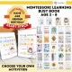 Montessori Customisable Kids Early Learning Busy Book | Buku IQ Interaktif kanak kanak | Quiet Books