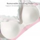 Shapee Lafee Nursing Bra (Beige) - Cotton lace design, wireless, removeable cup