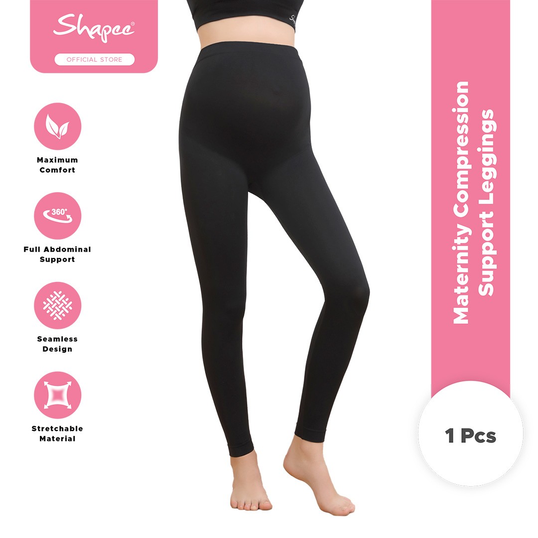 shapee maternity compression support leggings black