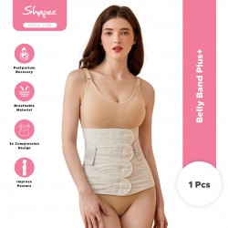 Shapee Belly Band Plus+ (White) - Triple & Adjustable compression, Bengkung Postpartum, breastfeeding posture
