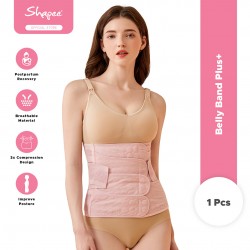 Shapee Belly Band Plus+ (Pink) - Triple & Adjustable compression, Bengkung Postpartum, breastfeeding posture