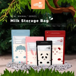 Milkee Lab Milk Storage Bag (3.5oz) - Temperature Sensor, Double Zipper, Baby-friendly material