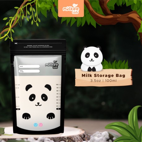 Milkee Lab Milk Storage Bag (3.5oz) - Temperature Sensor, Double Zipper, Baby-friendly material