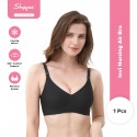 iNVI Nursing Air Bra (Black) - wireless, airy, nursing clip