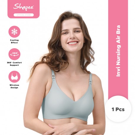 iNVI Nursing Air Bra (Blue Mist) - wireless, airy, nursing clip